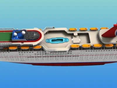 CARNIVAL FANTASY cruise ship 3d printable model 3D print model