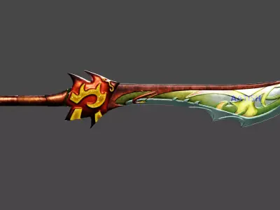 Sin Dorei Warblade Free low-poly 3D model