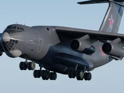 Iliouchine Il-78 Fully-Rigged Animated Game Ready Low-poly 3D model