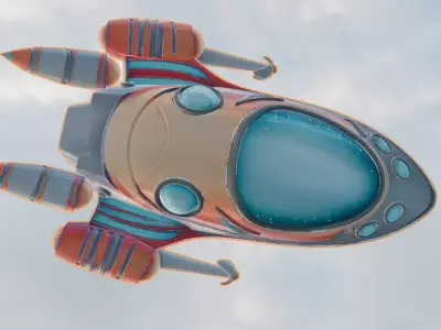 Sci-Fi Spaceship 3D Model 3D model