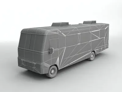 RV Recreational Vehicle Motorhome Low-poly 3D model