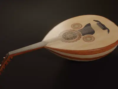 Turkish Oud Low-poly 3D model