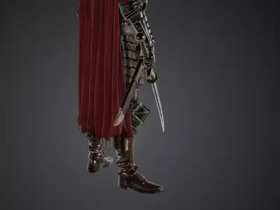 Medieval knight 3d model Low-poly 3D model