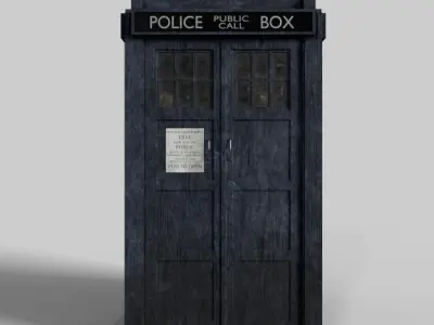 Dr Who Tenth Doctor TARDIS Free low-poly 3D model