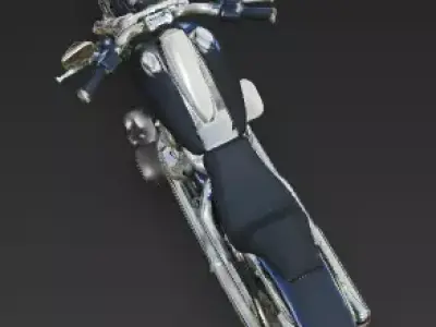 Classic American Heavy Cruiser Motorcycle 3D Model Low-poly 3D model