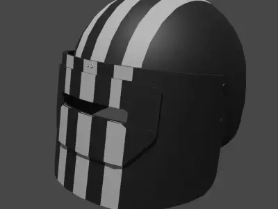 Helmet 1-sch Low-poly 3D model
