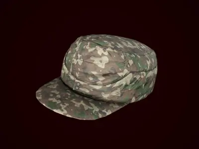 German Officers Cap WW Game Ready Free low-poly 3D model
