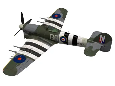 hawker typhoon  MK1b 3D model purchase