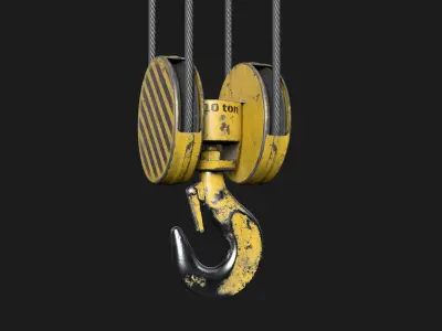 Crane hook Low-poly 3D model buy