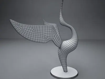 modern Abstract sculpture 04 3D model