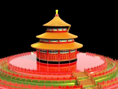 Chinese palace temple of heaven  3D model