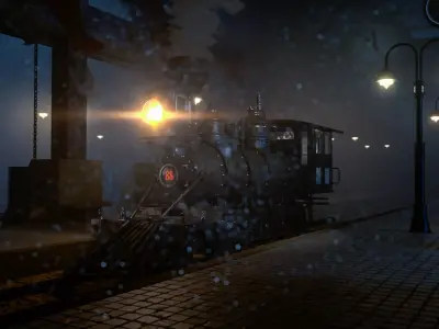 Steam Locomotive 3D model purchase