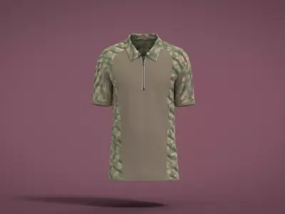 Military Outfit - T-shirt Low-poly 3D model 60