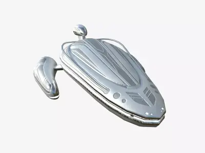 Alien Spaceship UFO H01 Steel - Sci Fi Spacecraft Design Low-poly 3D model