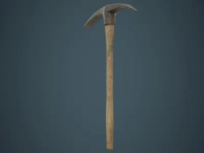 Pickaxe 1B Low-poly 3D model
