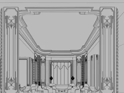 hotel lobby bar 3D model
