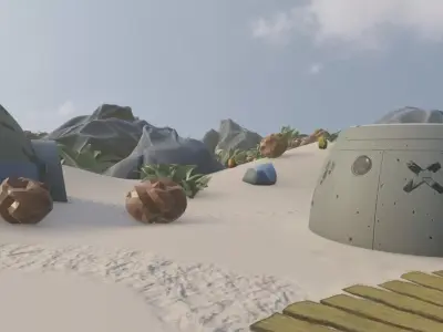 Coastal Village Layout 3D model get