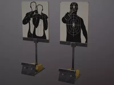 Falling Target Low-poly 3D model