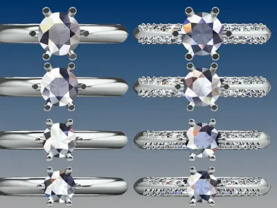 Engagement ring 3D model order