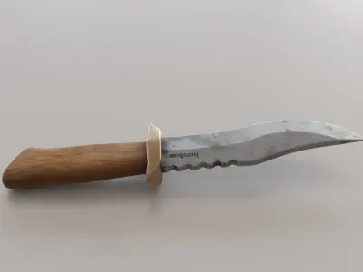 Hounting Knife 01 Low-poly 3D model