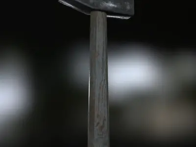 Hammer Low-poly 3D model 55