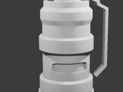 lowpoly hand grenade 3D model