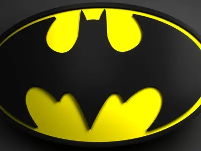 batman logo animated  Low-poly 3D model