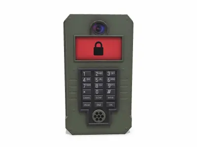 Security Keypad Low-poly PBR Low-poly 3D model