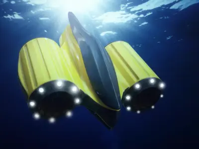 Underwater Drone Concept Low-poly 3D model
