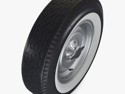 Retro Car Wheel M 1 3D model