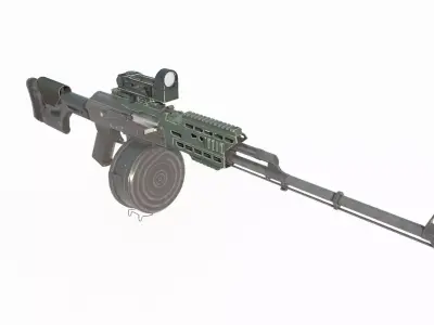 Modern weapon light machine gun 3D model
