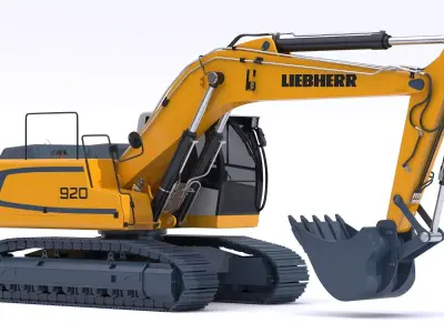 Liebherr R920 Litronic Crawler Excavator 3D model