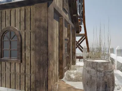 Winter Harbor Village 3D model