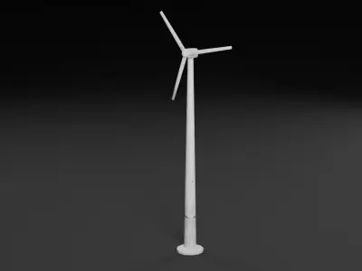 Low Poly Wind Turbine  Low-poly 3D model