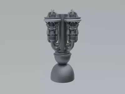 Scifi Chemical Cell Propulsion Engine Concept 3D model