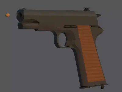 Colt 1911 Low-poly 3D model