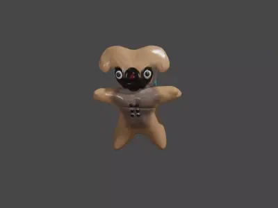 Cartoon Pug 3D model