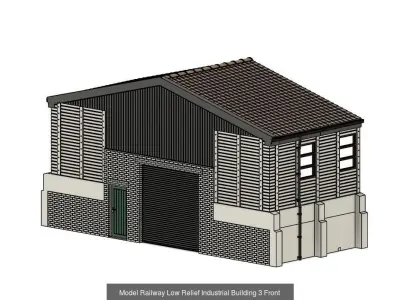 Low Releif Industrial Buildings Collection 3D Model Pack