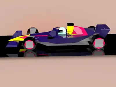 F1 Red Bull Low Poly Formula RedBull Redbull Game Lowpoly f1 Free low-poly 3D model