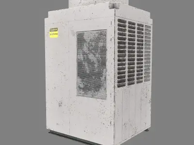 Industrial air conditioning Low-poly 3D model