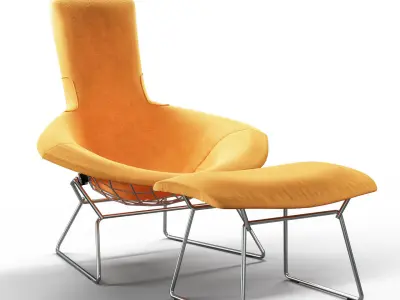 Bertoia Bird Chair 3D model