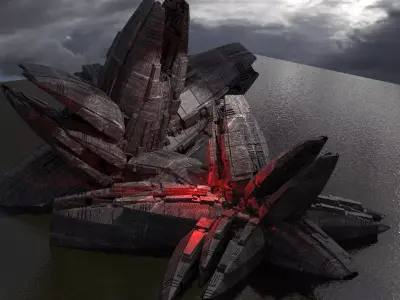 Dark Flower Ship Wreck design 2  3D model