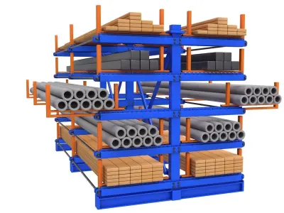 Cantilever racking 3D model