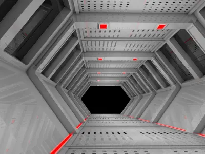 Sci Fi Corridor 3D model 161