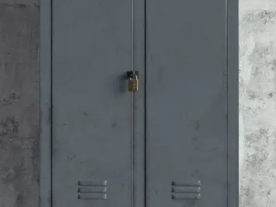 locker metal Free 3D model