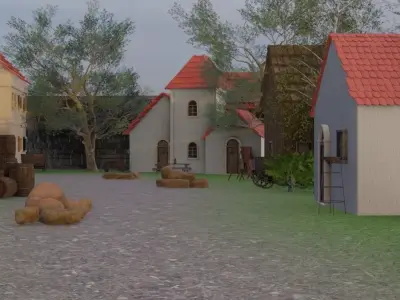 Castle Town Model 3D model