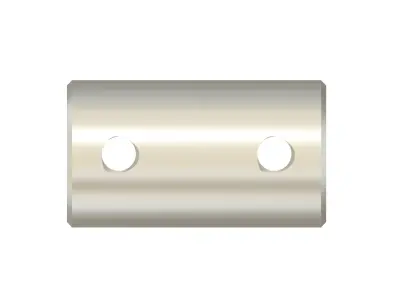 shaft coupling 6mm x 14 mm aluminum quarter in m4 set screw 3D model