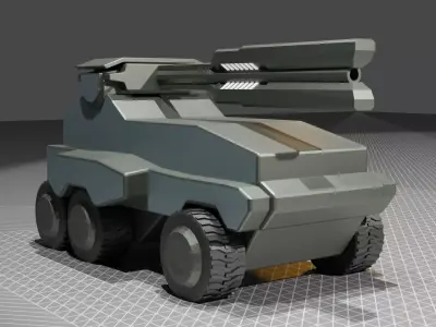 Middle Artillery 3D model