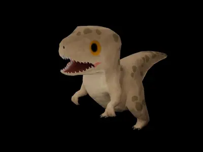 Dinosaur cute Low-poly 3D model