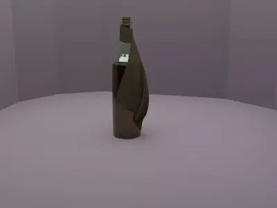 1940s Wine Bottle Molotov Free 3D model